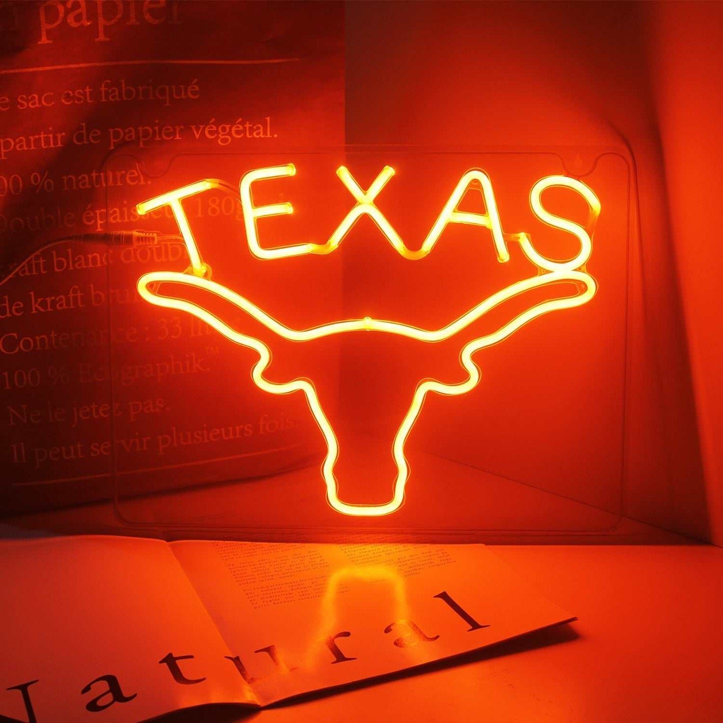 UT Texas Longhorns LED Neon Sign Wall Decor Room Decor Dorm Decoration Gifts
