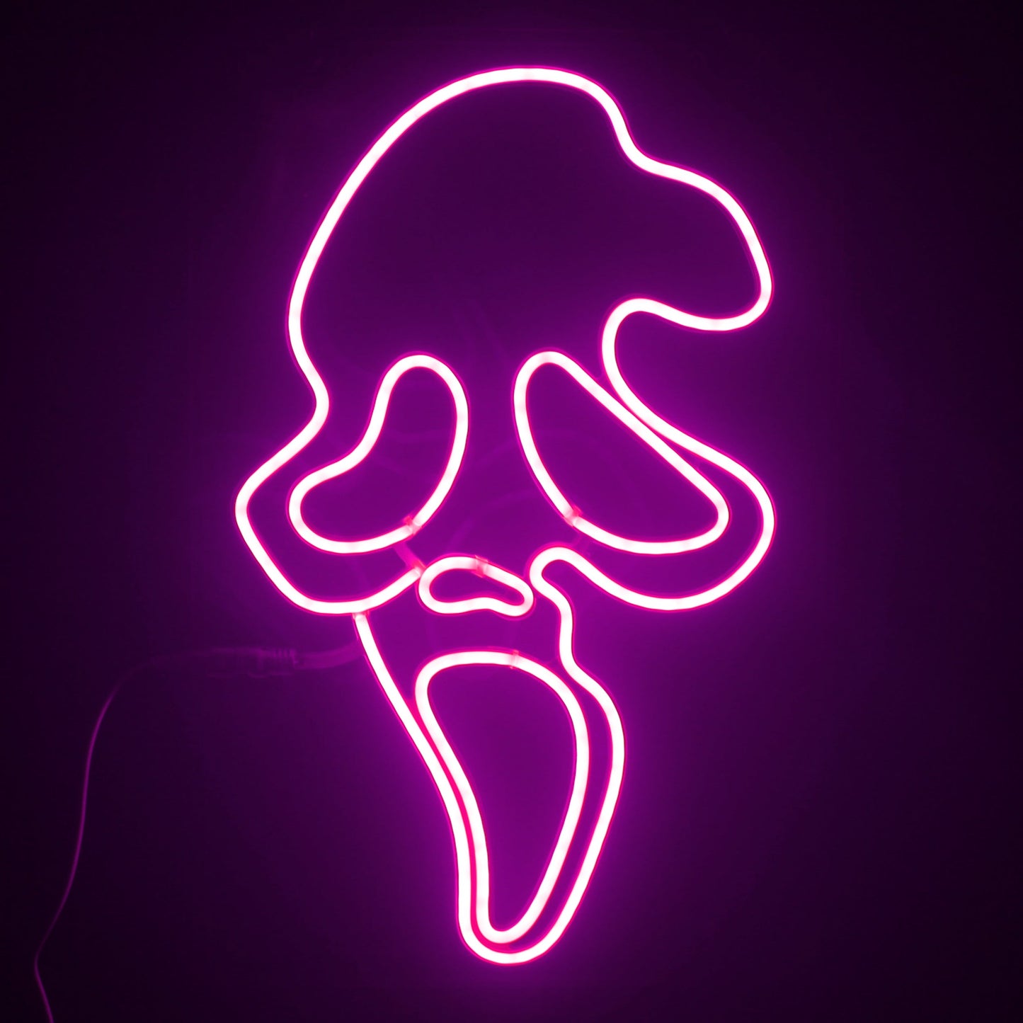 Screaming Ghost Face LED Neon Light Horror Decor scream poster Halloween decor