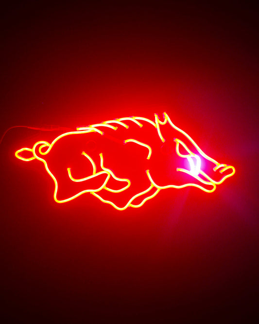 Arkansas Razorbacks Neon Ushooa