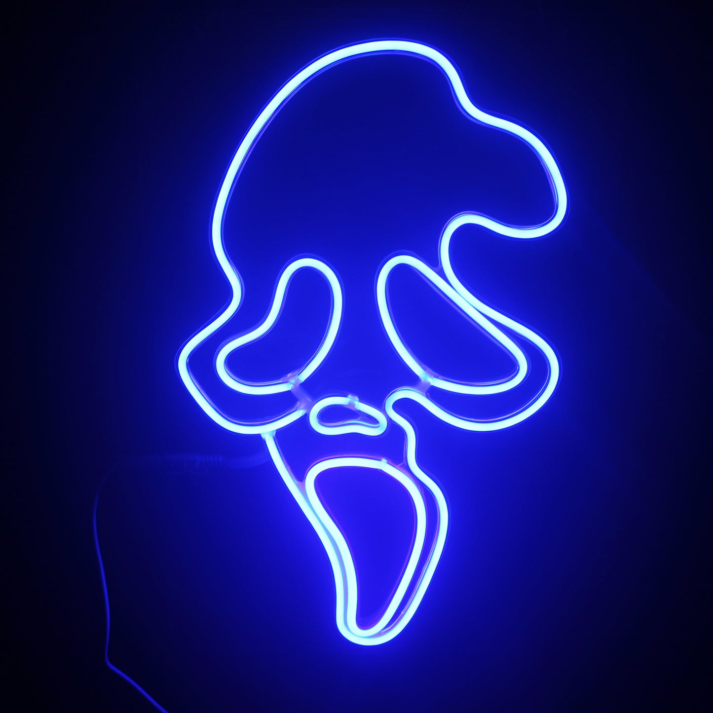 Screaming Ghost Face LED Neon Light, Horror Decor, scream poster, halloween decor Inactive