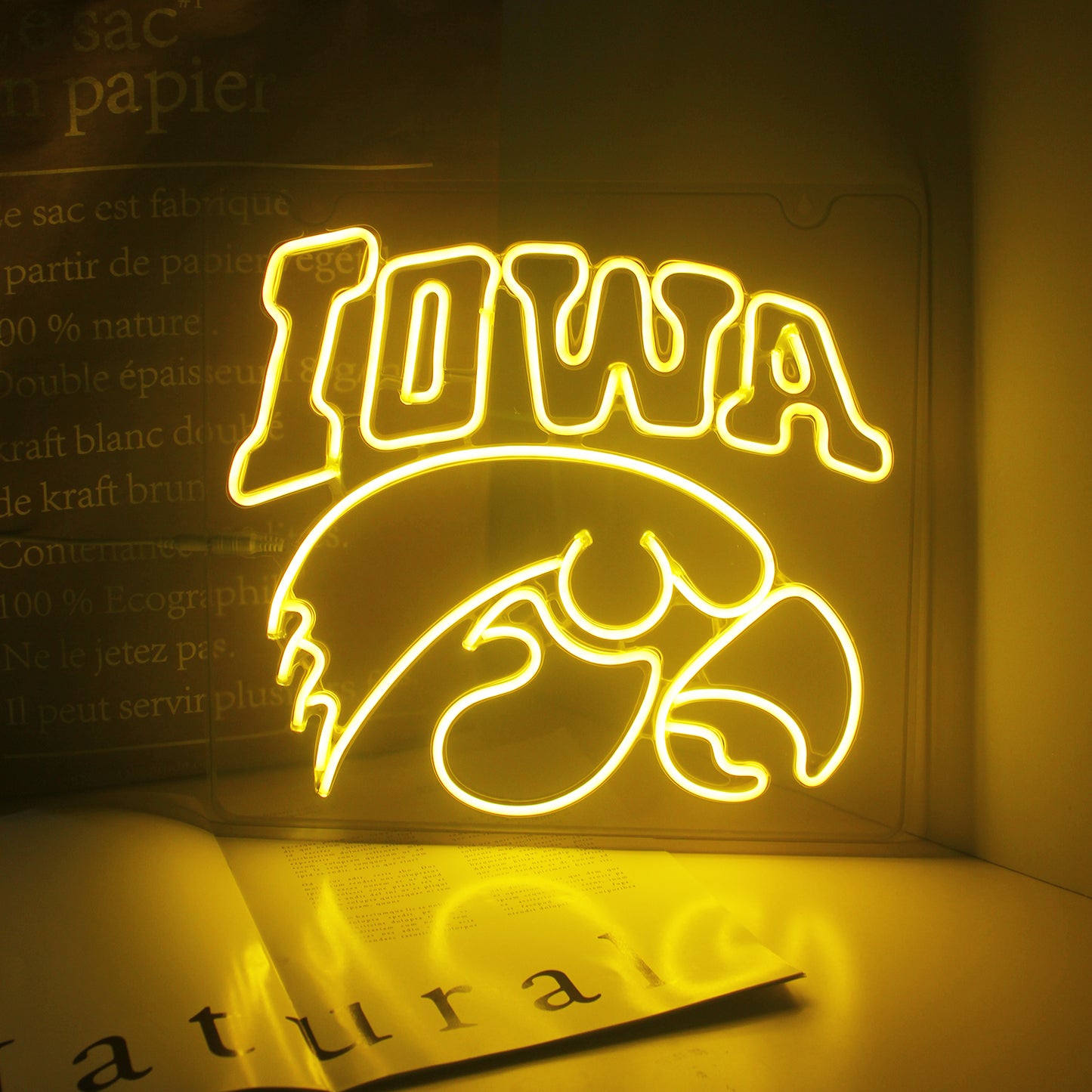 Iowa Hawkeyes Neon Sign For Wall Decoration, Room Decoration, Bar Decoration, Dorm Decoratio Sold Out