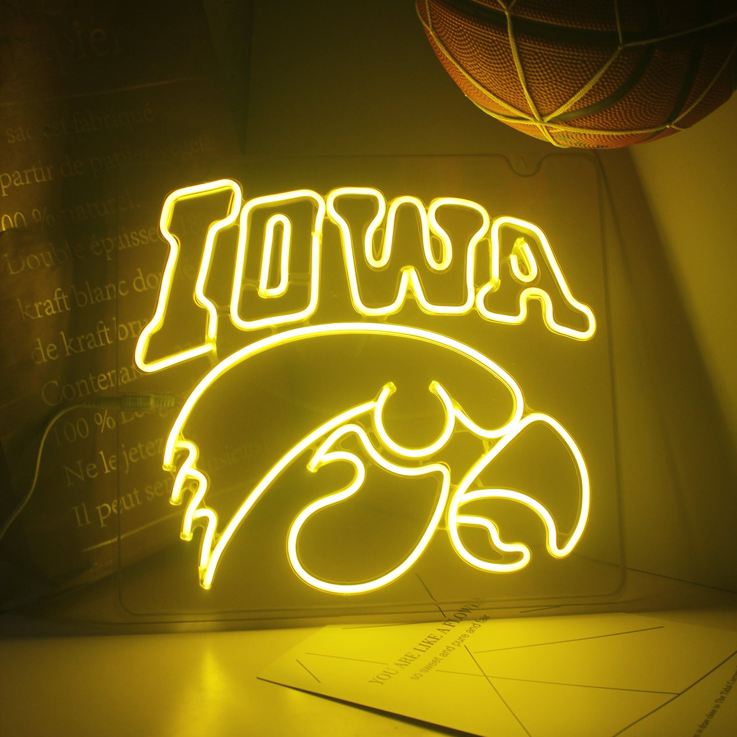 Iowa Hawkeyes Neon Sign For Wall Decoration, Room Decoration, Bar Decoration, Dorm Decoratio Sold Out