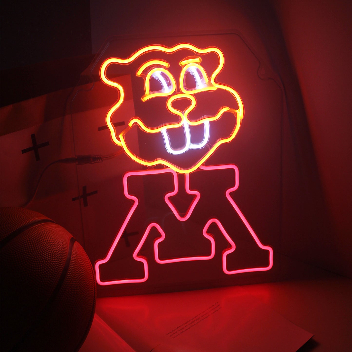 U Minnesota Golden Gophers Neon Sign For March Madness Wall Decoration, Room Decoration, Dorm Decor