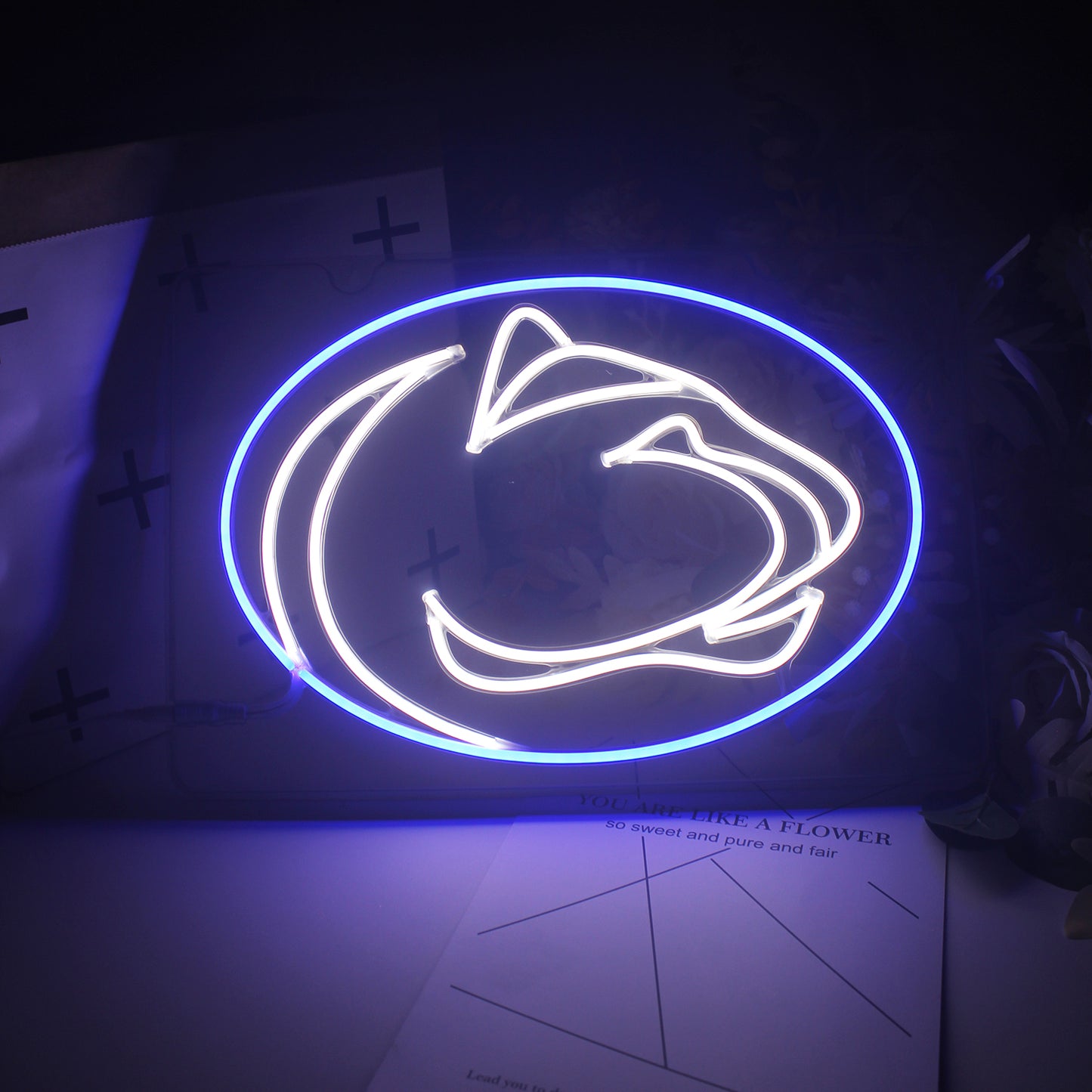 Penn State Nittany Lions Neon Sign For March Madness Wall Decoration, Room Decoration, Bar Decoration, Dorm Decoration