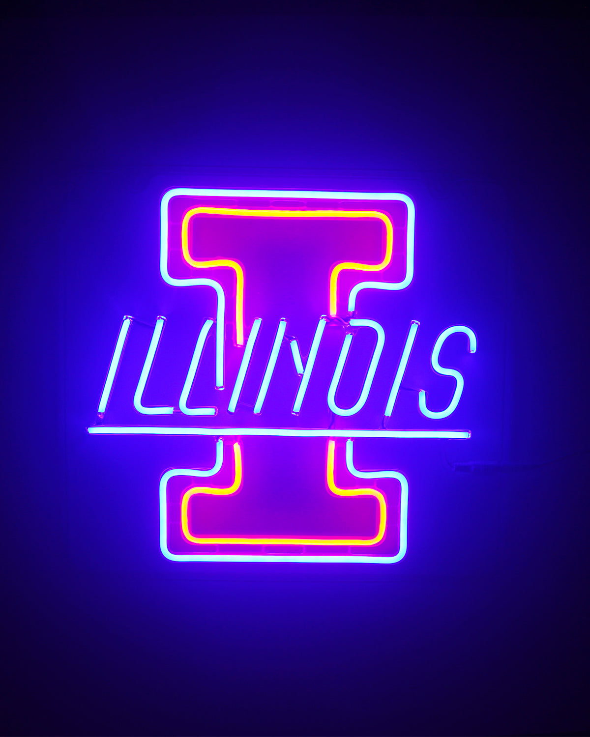 Illinois Fighting Illini Neon Sign For March Madness Wall Decoration, Room Decoration, Bar Decoration, Dorm Decoration