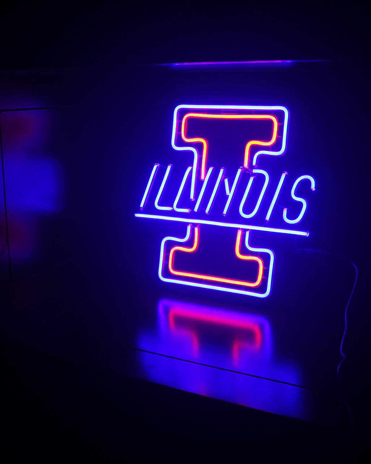 Illinois Fighting Illini Neon Sign For March Madness Wall Decoration, Room Decoration, Bar Decoration, Dorm Decoration