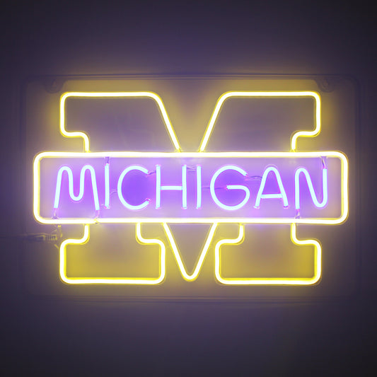 U Michigan Wolverines LED Neon Sign For Wall Decor Room Decor and Party Decor