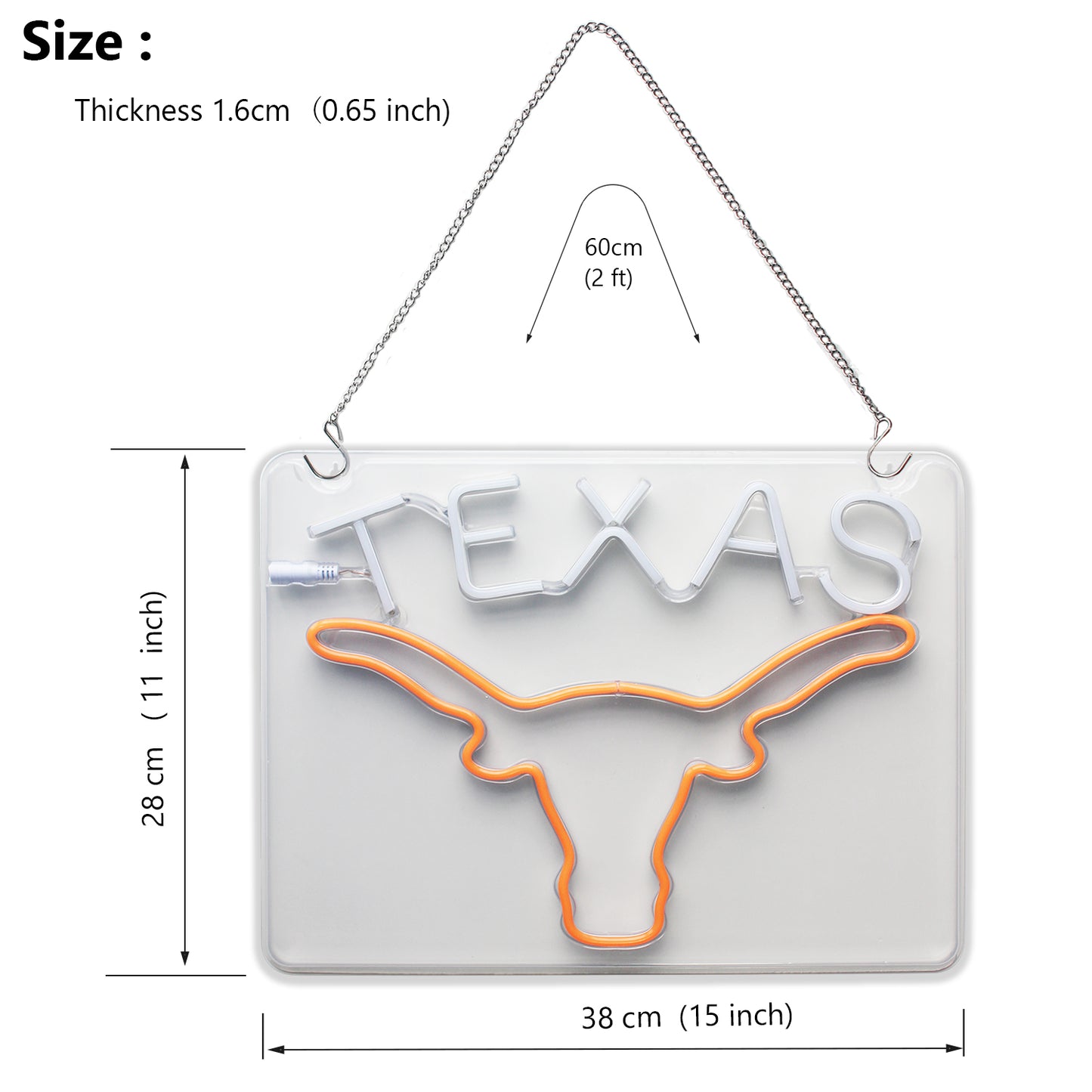 UT Texas Longhorns LED Neon Sign For Wall Decor Room Decor Dorm Decor