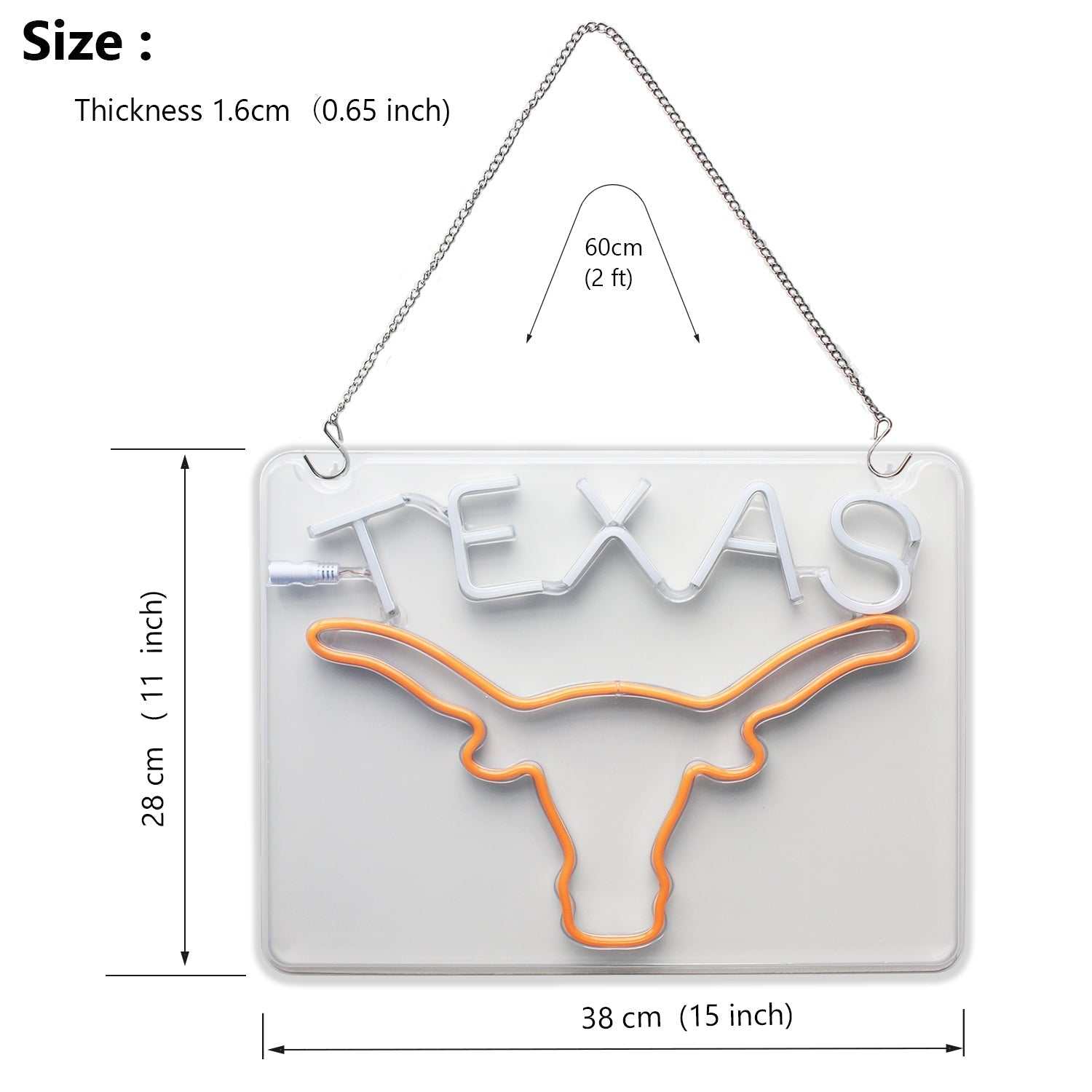 UT Texas Longhorns LED Neon Sign Wall Decor Room Decor Dorm Decoration Gifts