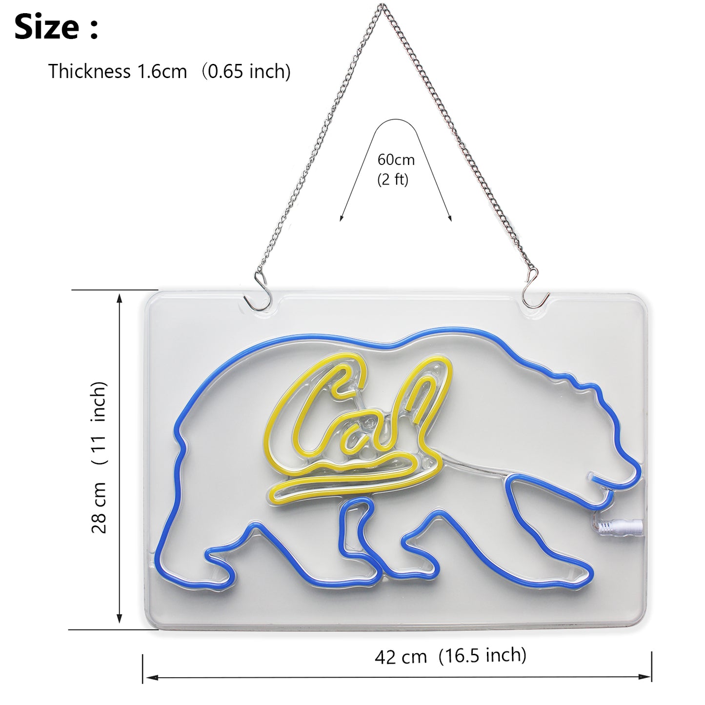 UC Berkeley Cal Bears LED Neon Sign For Wall Decor Room Decor and Party Decor