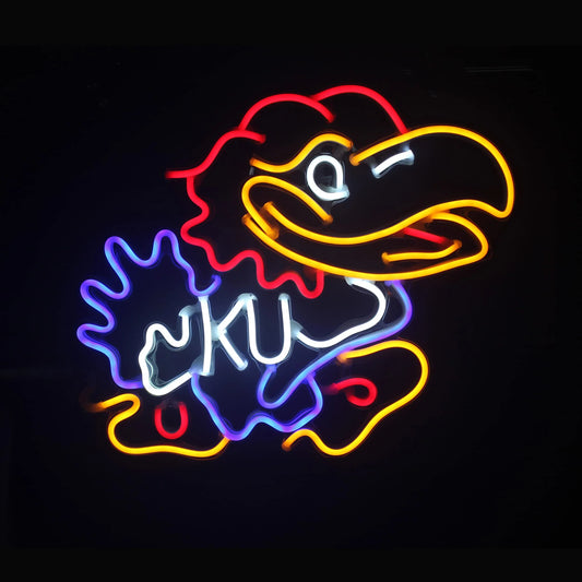 Kansas Jayhawk LED Neon Sign Wall Decor Room Decor Bar Decoration Dorm Decor Gifts