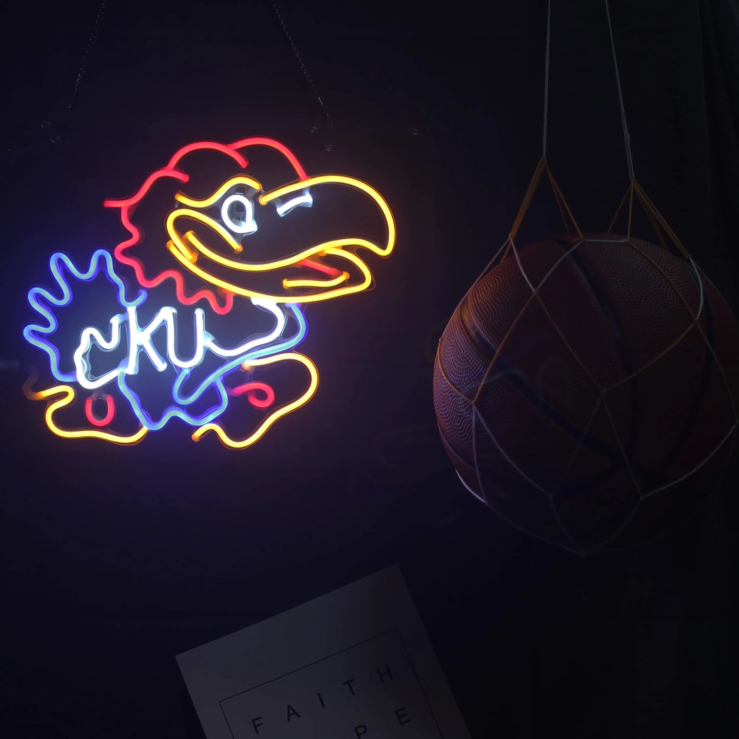 Jayhawk Neon Sign For March Madness Wall Decoration, Room Decoration, Bar Decoration, Dorm Decoration